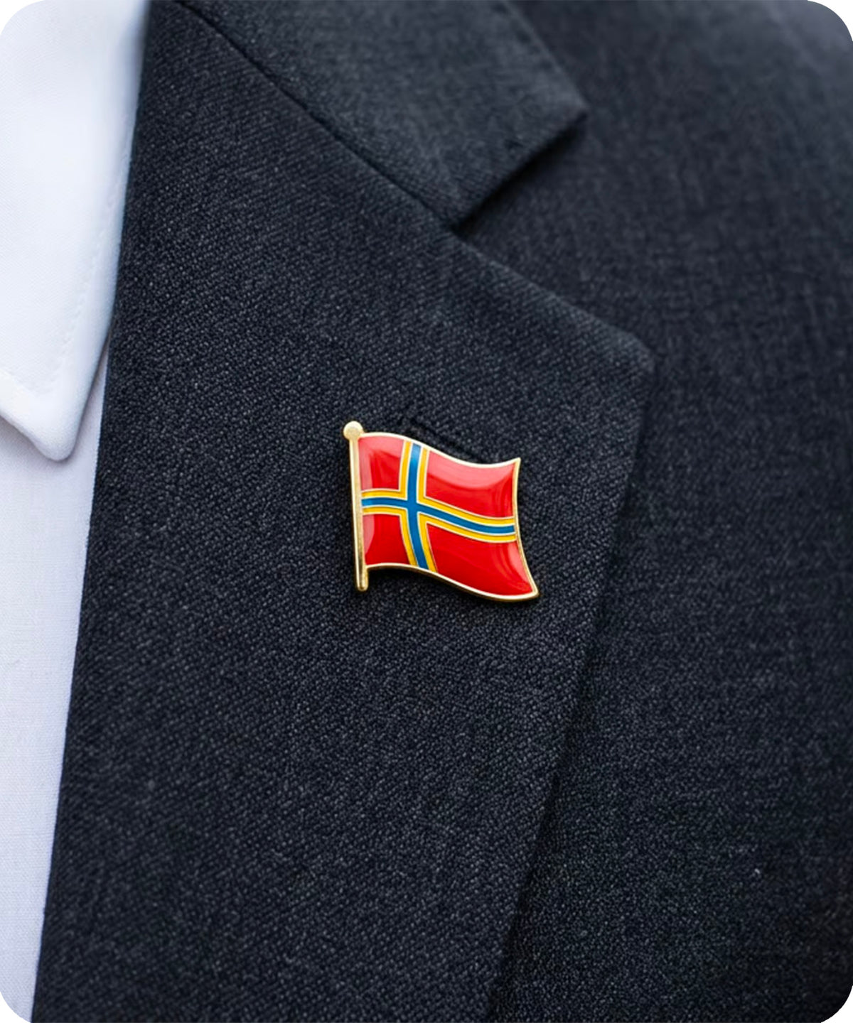 Orkney Scottish Island Flag Enamel Pin Badge