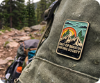 Out Of Breath Hiking Society Travel Pin Badge