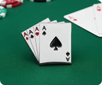 Aces Poker 4 Of A Kind Pin Badge