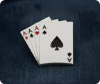 Aces Poker 4 Of A Kind Pin Badge