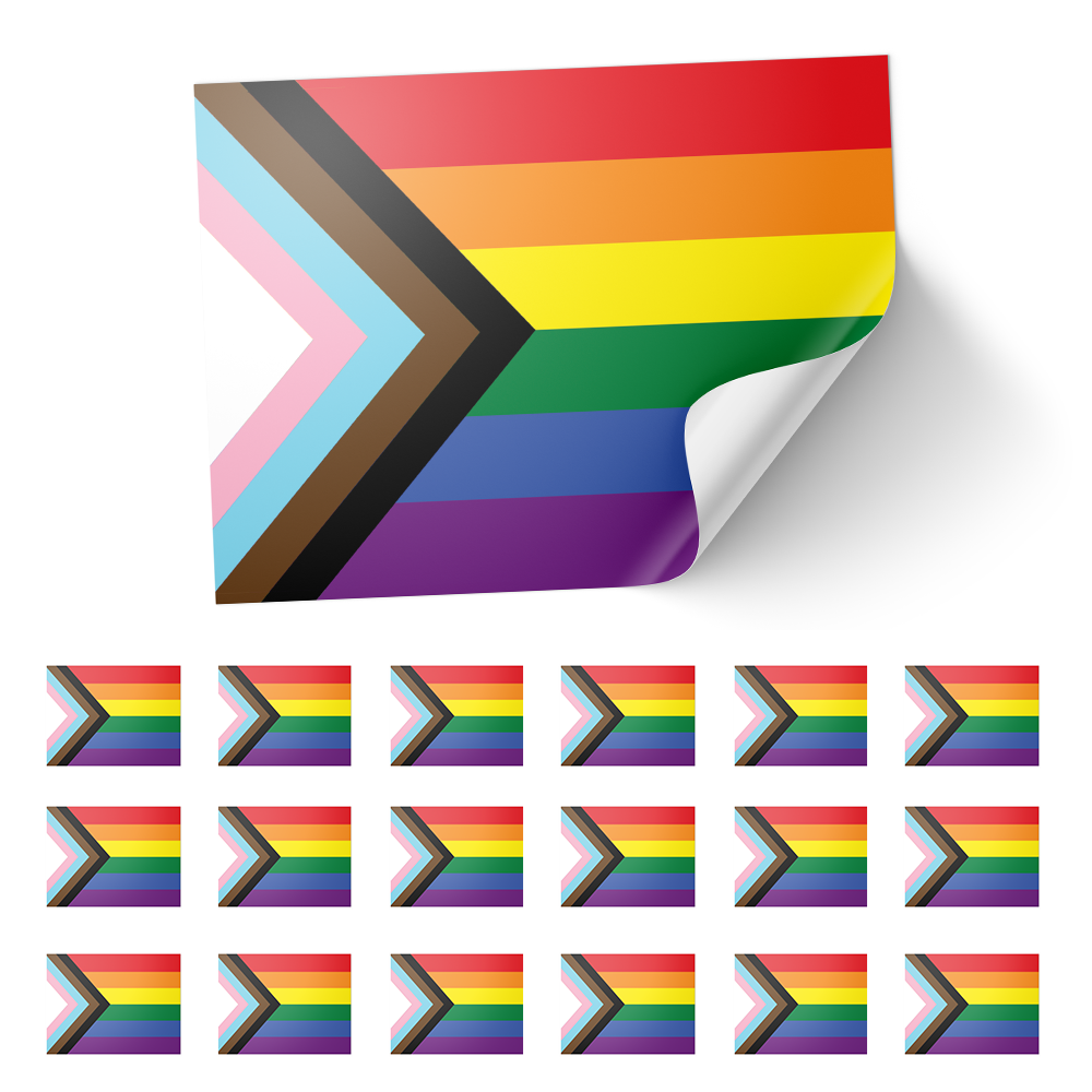 20 pegatinas con la bandera del orgullo de Progress Imagen secundaria del producto