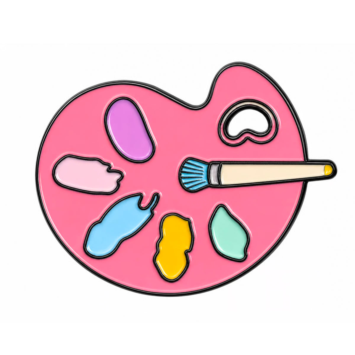 Artist Paint Palette Enamel Lapel Pin Badge