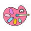 Artist Paint Palette Enamel Lapel Pin Badge
