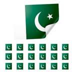 20 X Pakistan Flag Stickers