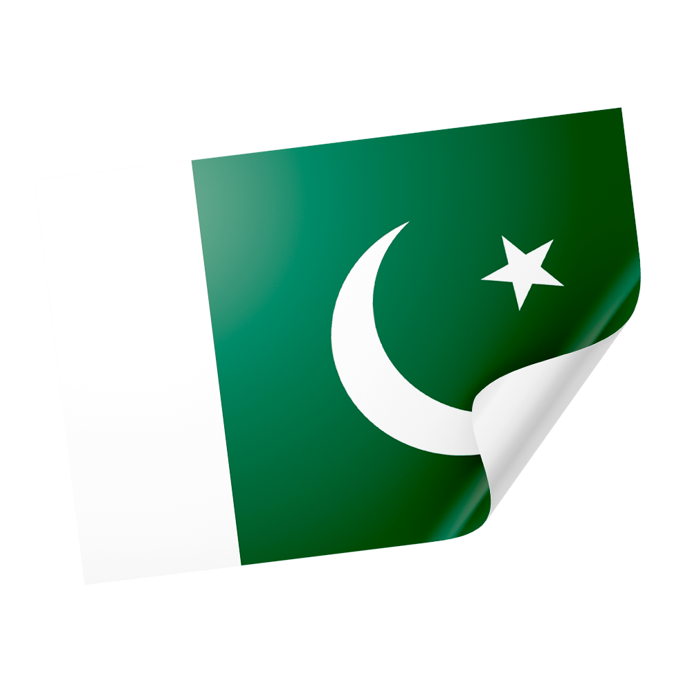 20 X pegatinas de la bandera de Pakistán Imagen principal del producto