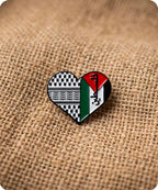 Palestine Heart Enamel Pin Badge