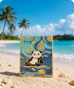 Panda Starry Night Enamel Pin Badge
