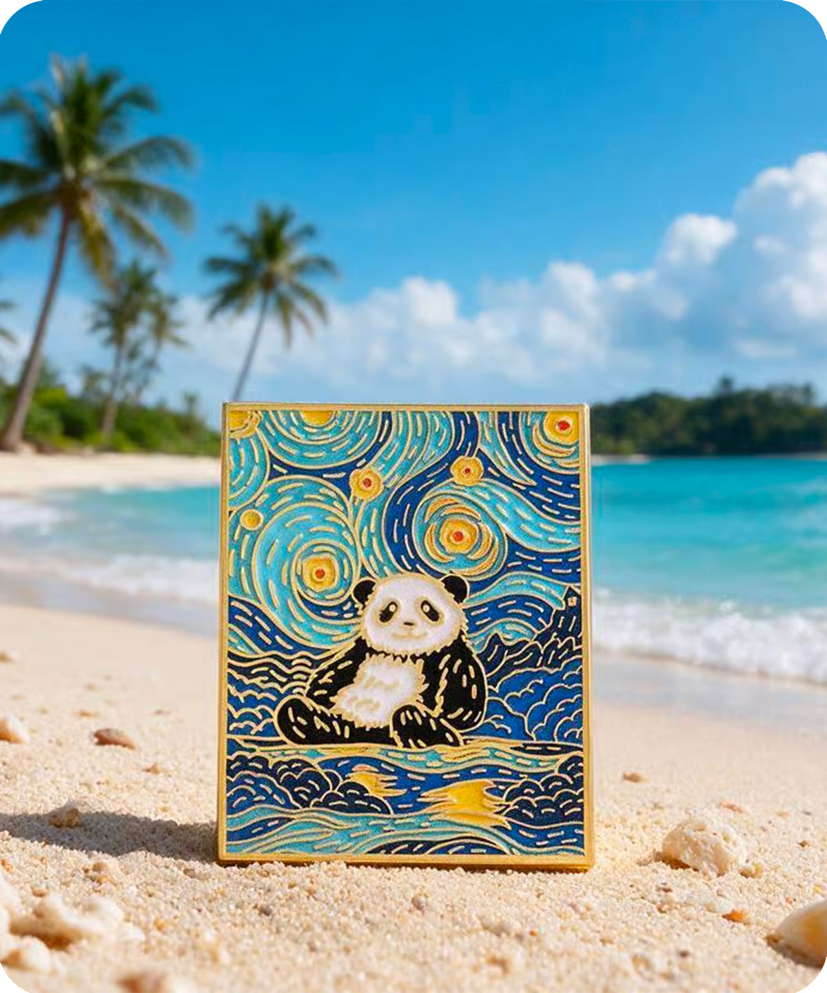 Panda Starry Night Enamel Pin Badge