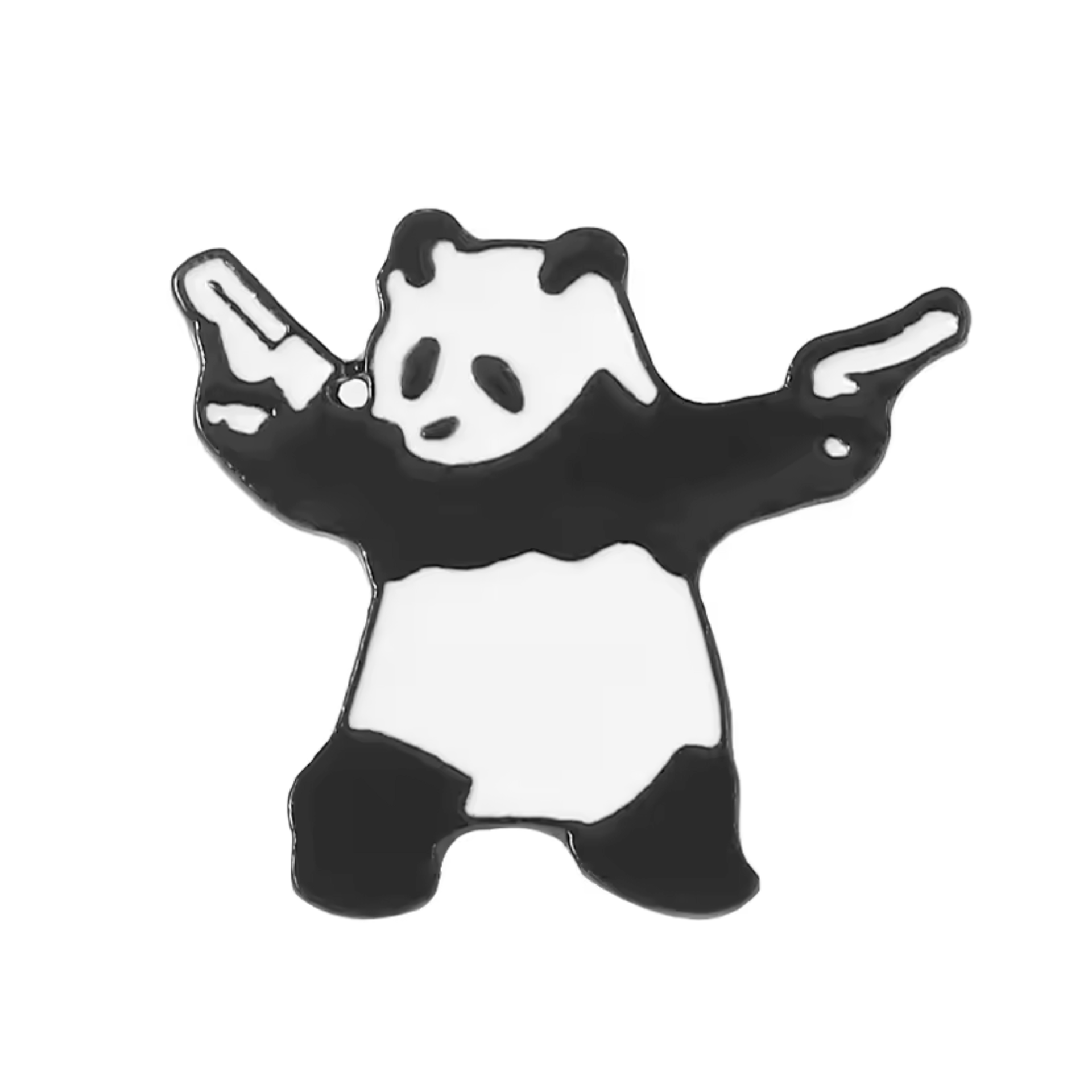 Insignia de Pin de Panda Gángster con Pistolas Imagen principal del producto