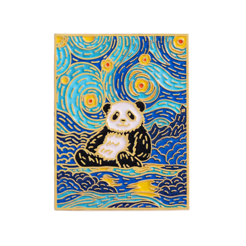 Panda Starry Night Enamel Pin Badge
