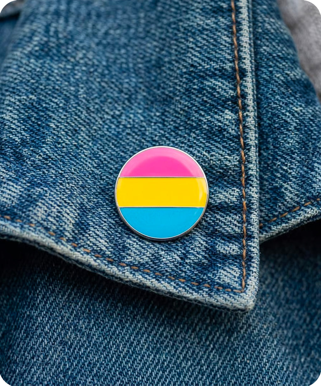Pansexual Pride Round Flag Enamel Pin Badge
