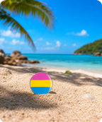 Pansexual Pride Round Flag Enamel Pin Badge