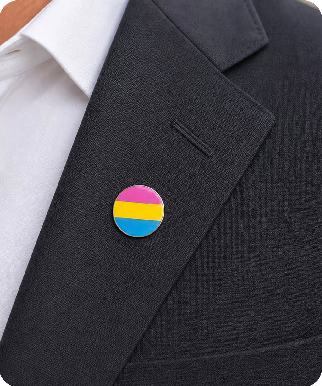 Pansexual Pride Round Flag Enamel Pin Badge