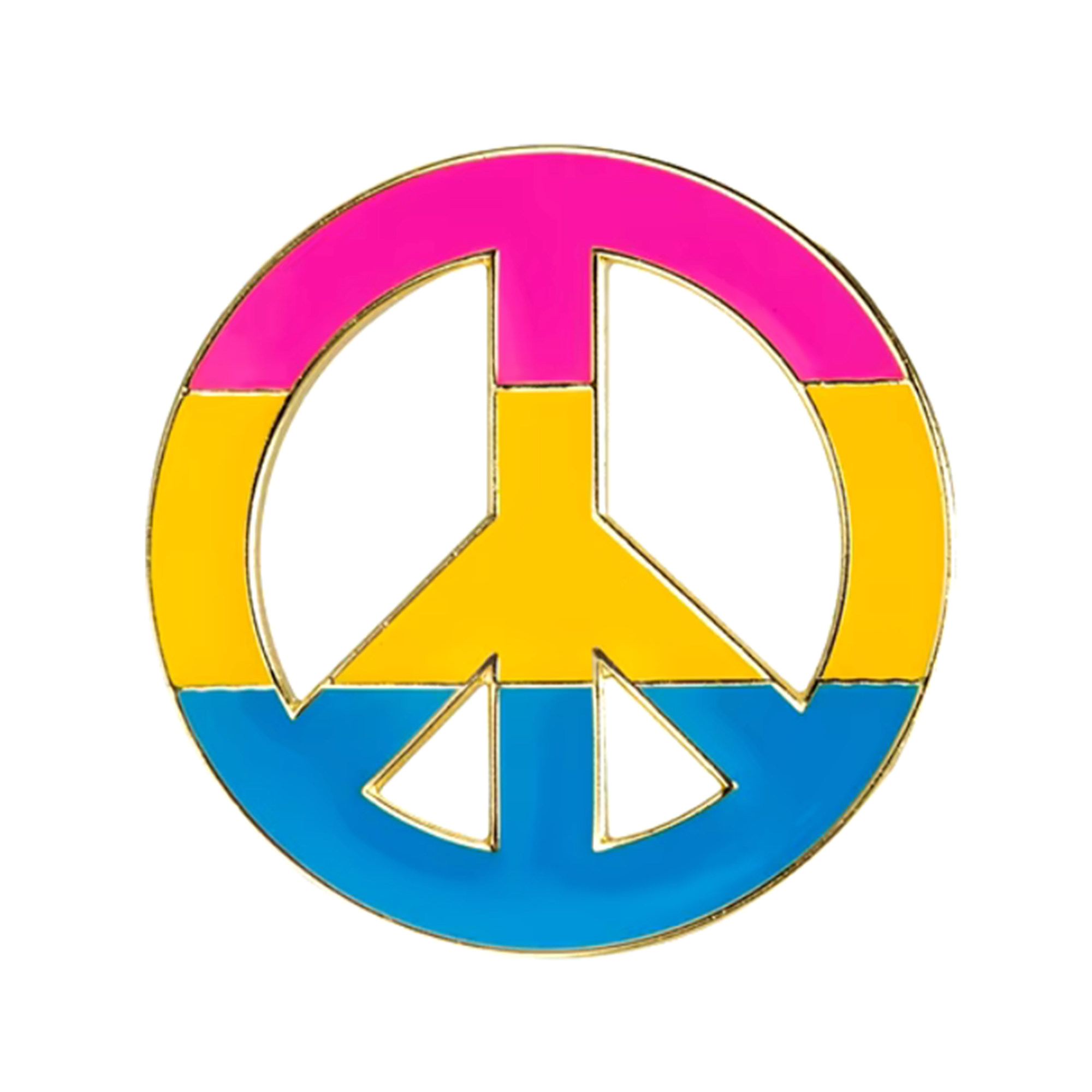 Pansexual Peace Logo Flag Pin Badge