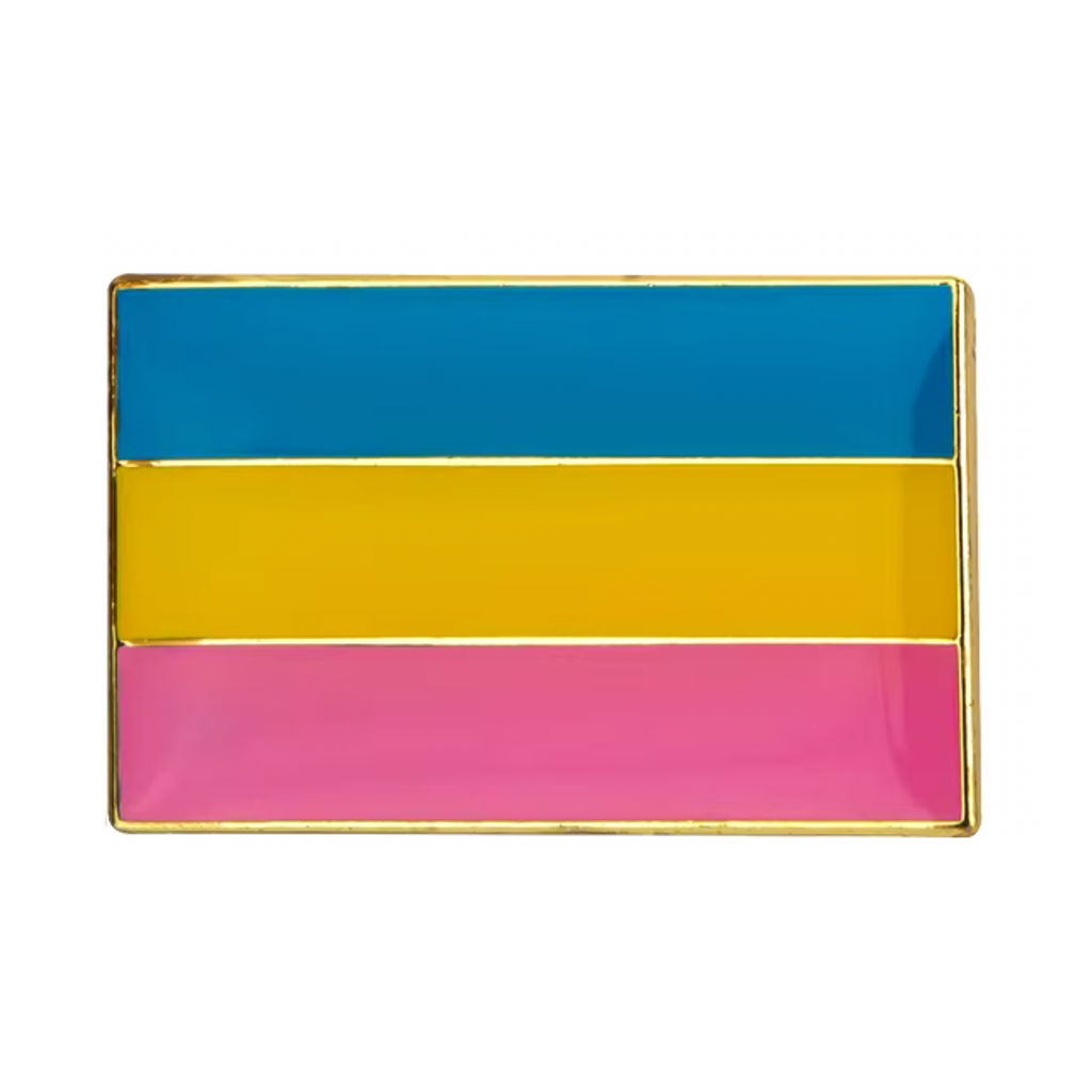 Pansexual Pride Rectangle Pin Badge