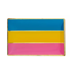 Pansexual Pride Rectangle Pin Badge