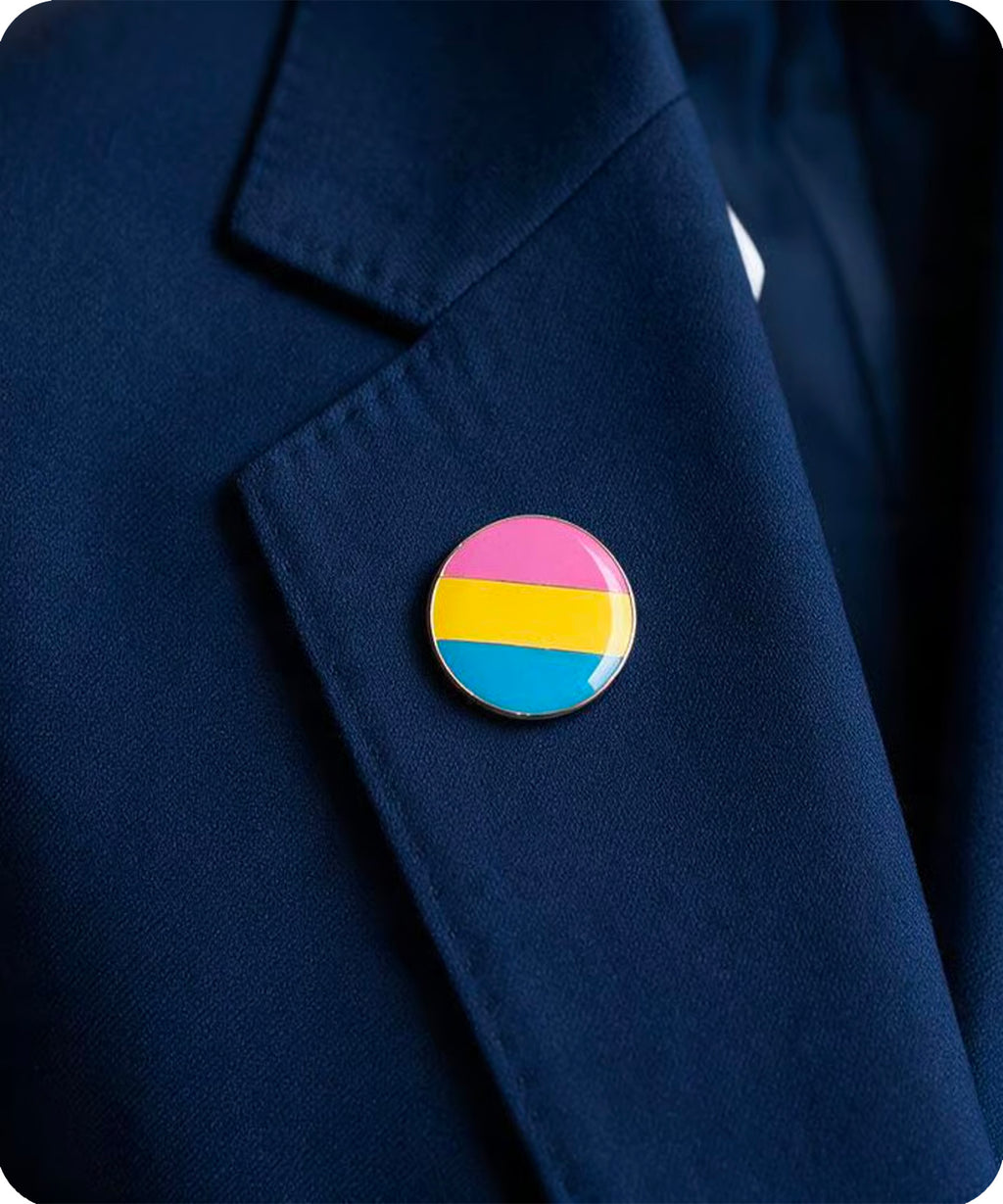 Pansexual Pride Round Flag Enamel Pin Badge