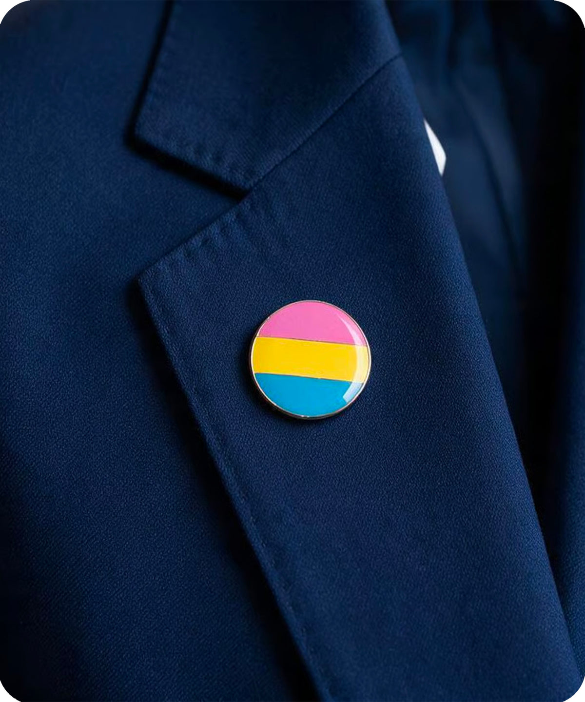 Pansexual Pride Round Flag Enamel Pin Badge