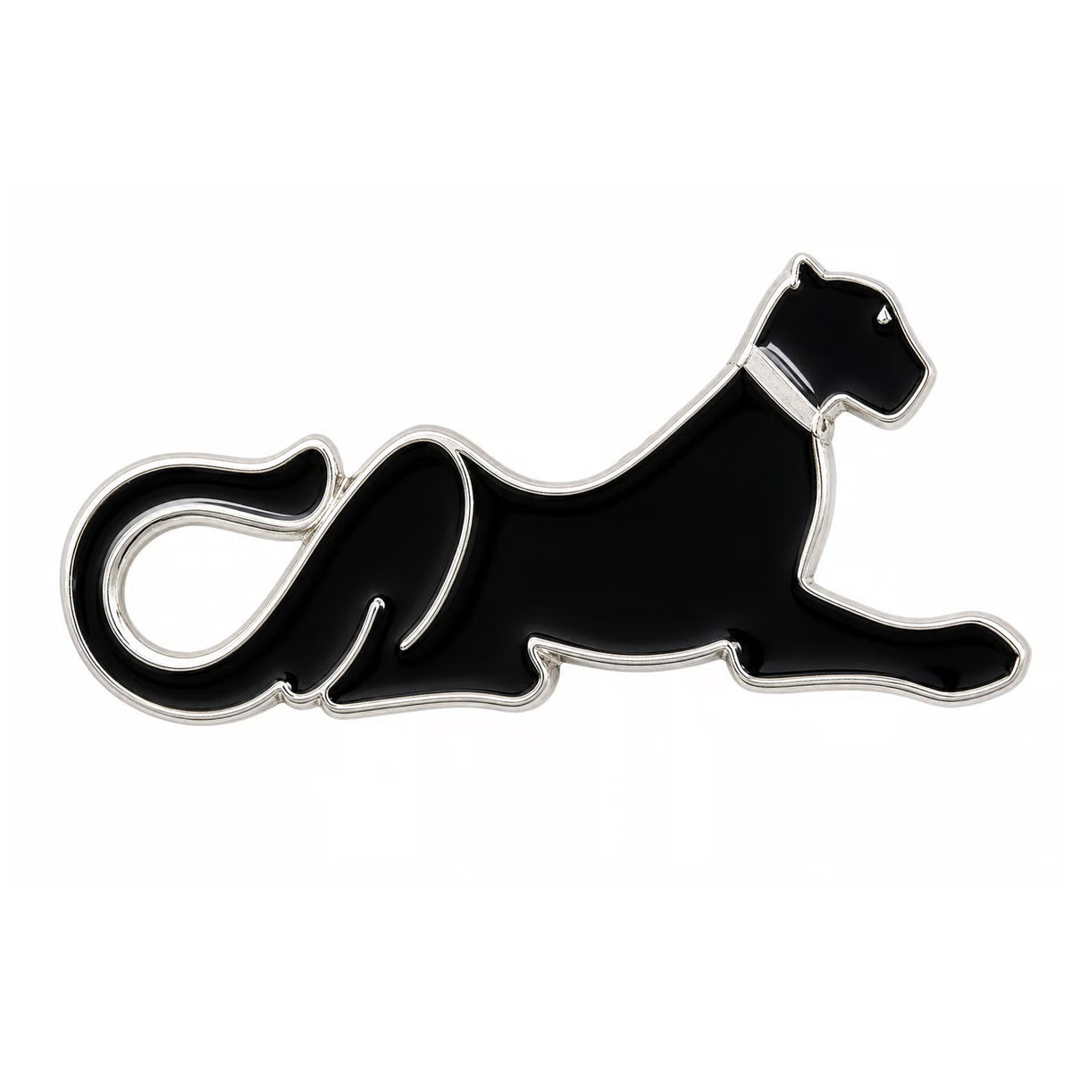 Black Panther Cat Enamel Pin Badge Main image