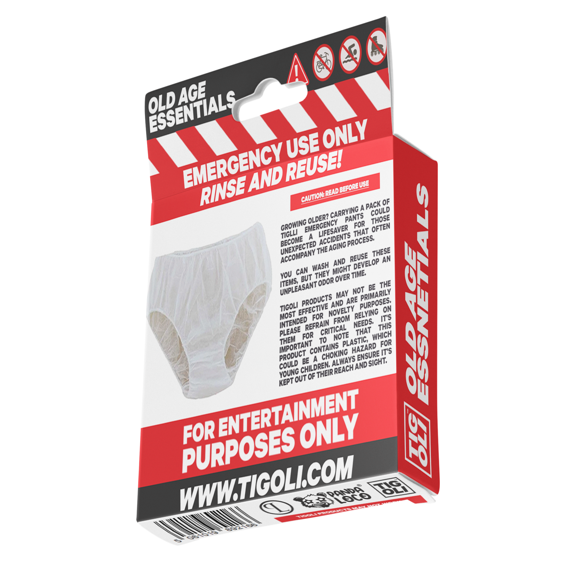 Pantalones de emergencia para jubilados de edad avanzada 