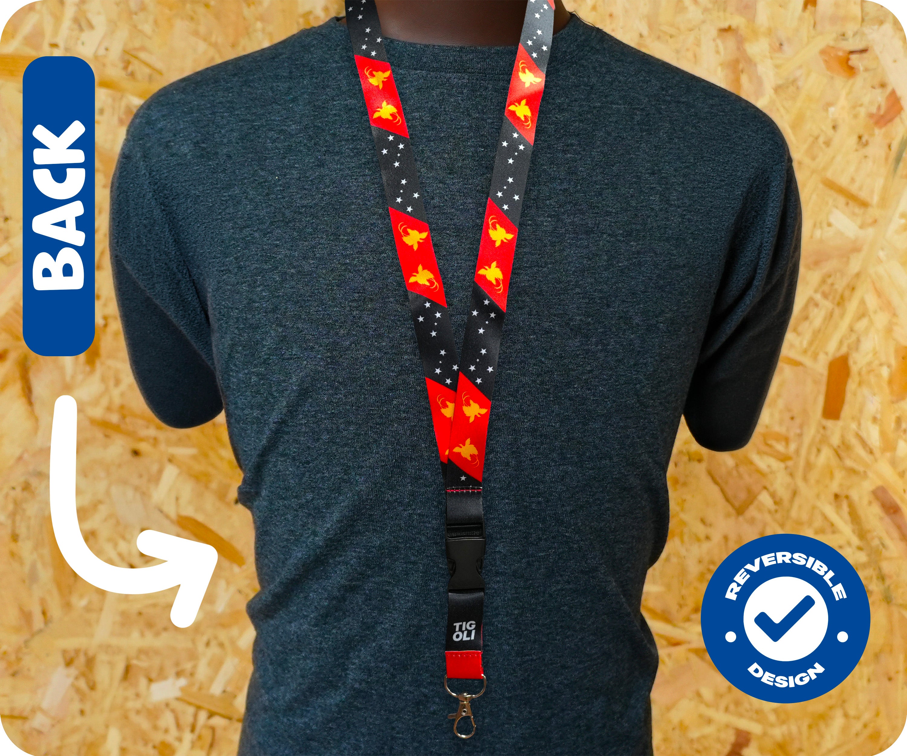 Papua New Guinea Flag Lanyard