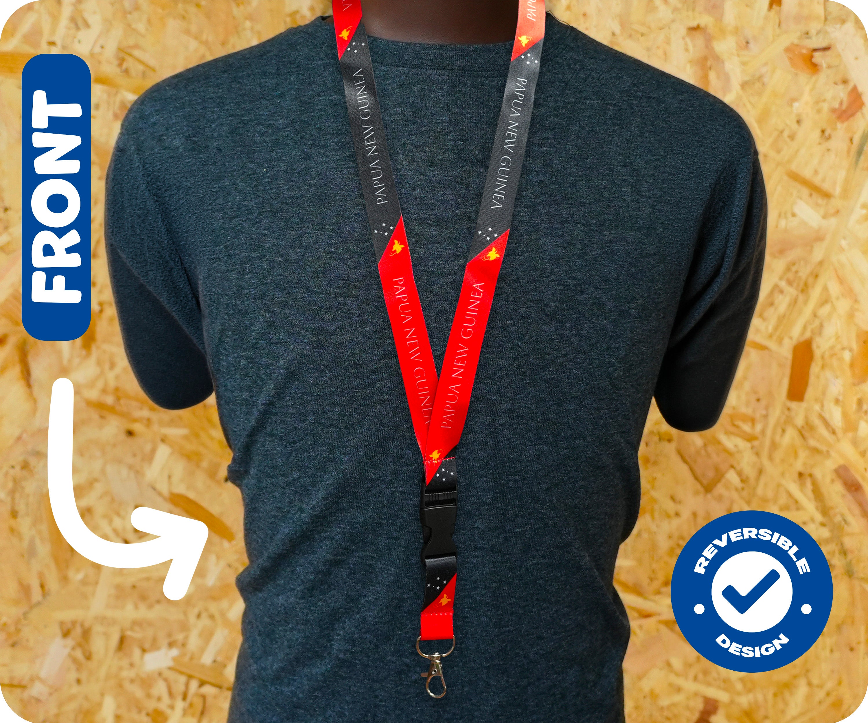 Papua New Guinea Flag Lanyard