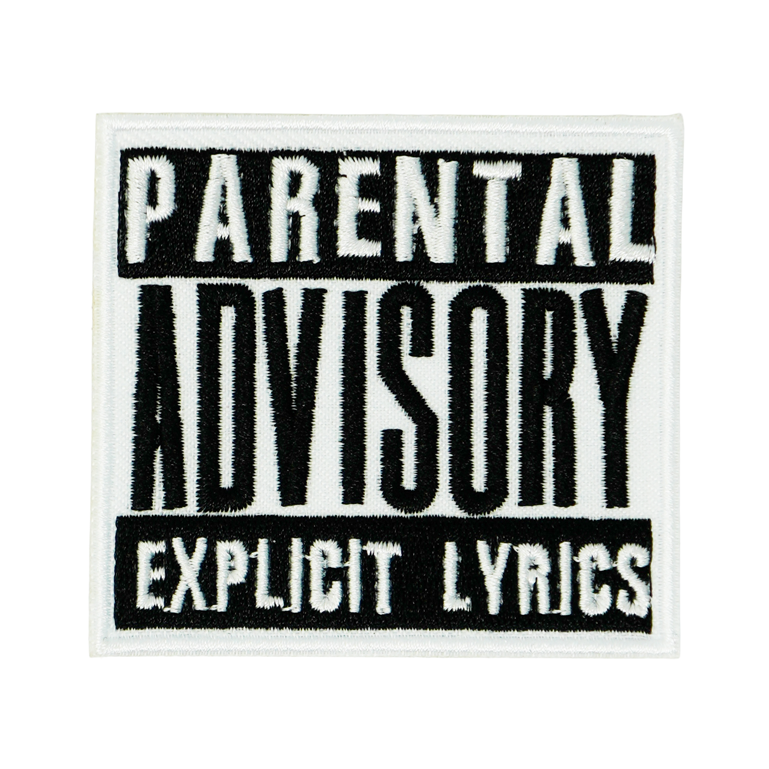 Parental Advisory Explicit Lyrics CD Music Warning Iron On Patch (7 x 7cm) Main image