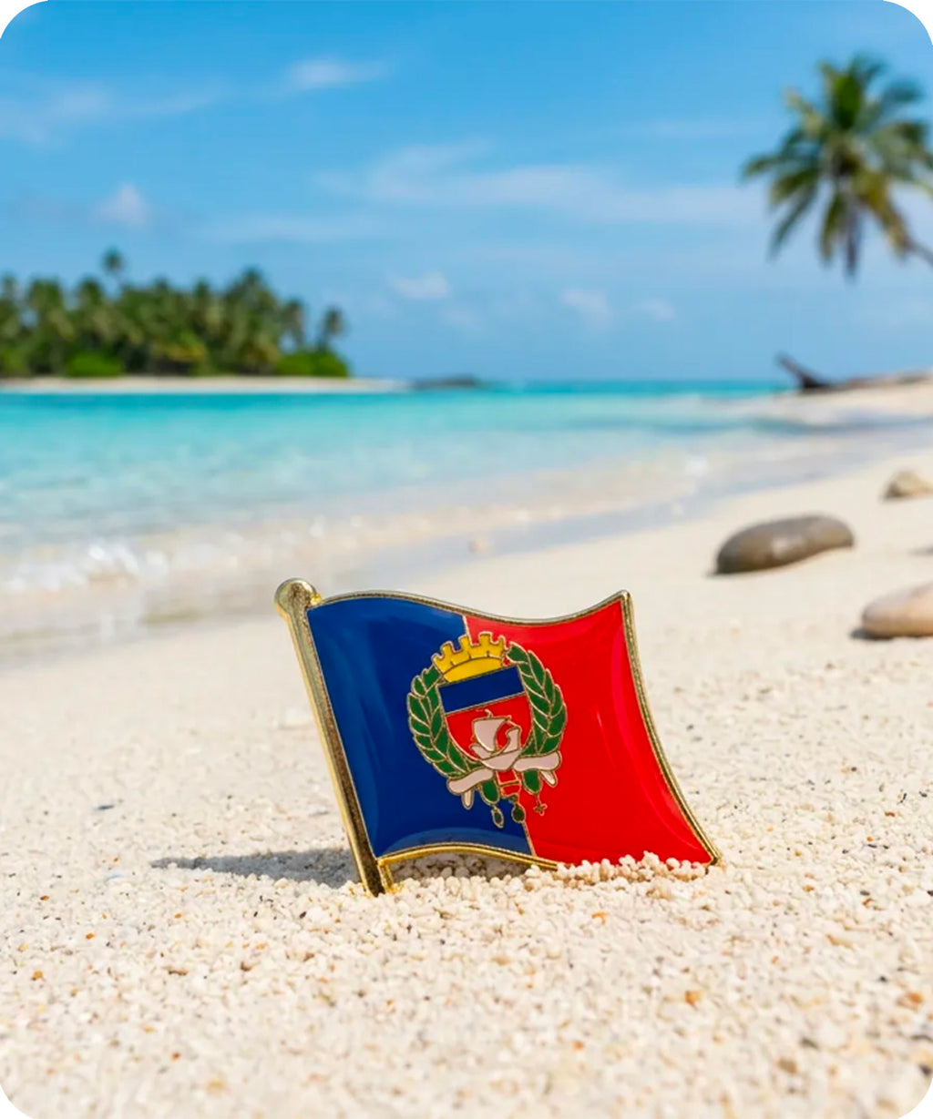Paris City Flag Enamel Pin Badge
