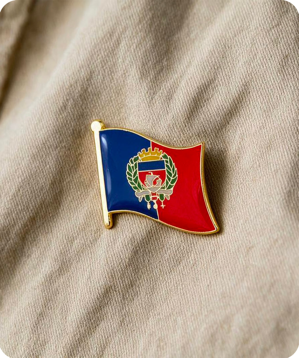 Paris City Flag Enamel Pin Badge