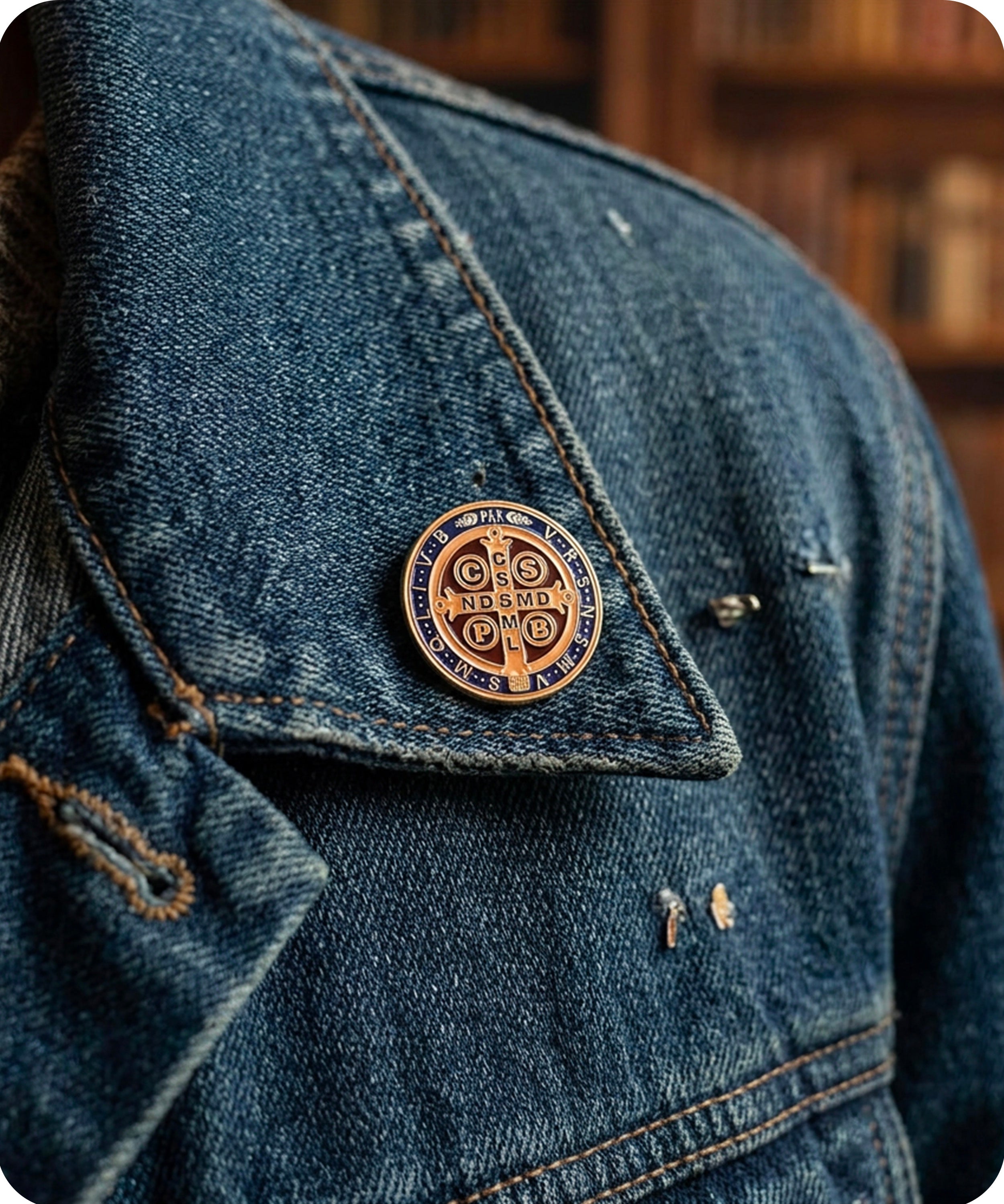 Saint Benedict Medal Enamel Lapel Pin Badge