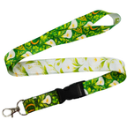Irish Peace Lily and Shamrock Lanyard Keychain