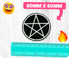 Pentagram Pagan Witchcraft Iron On Patch (6 x 6cm)