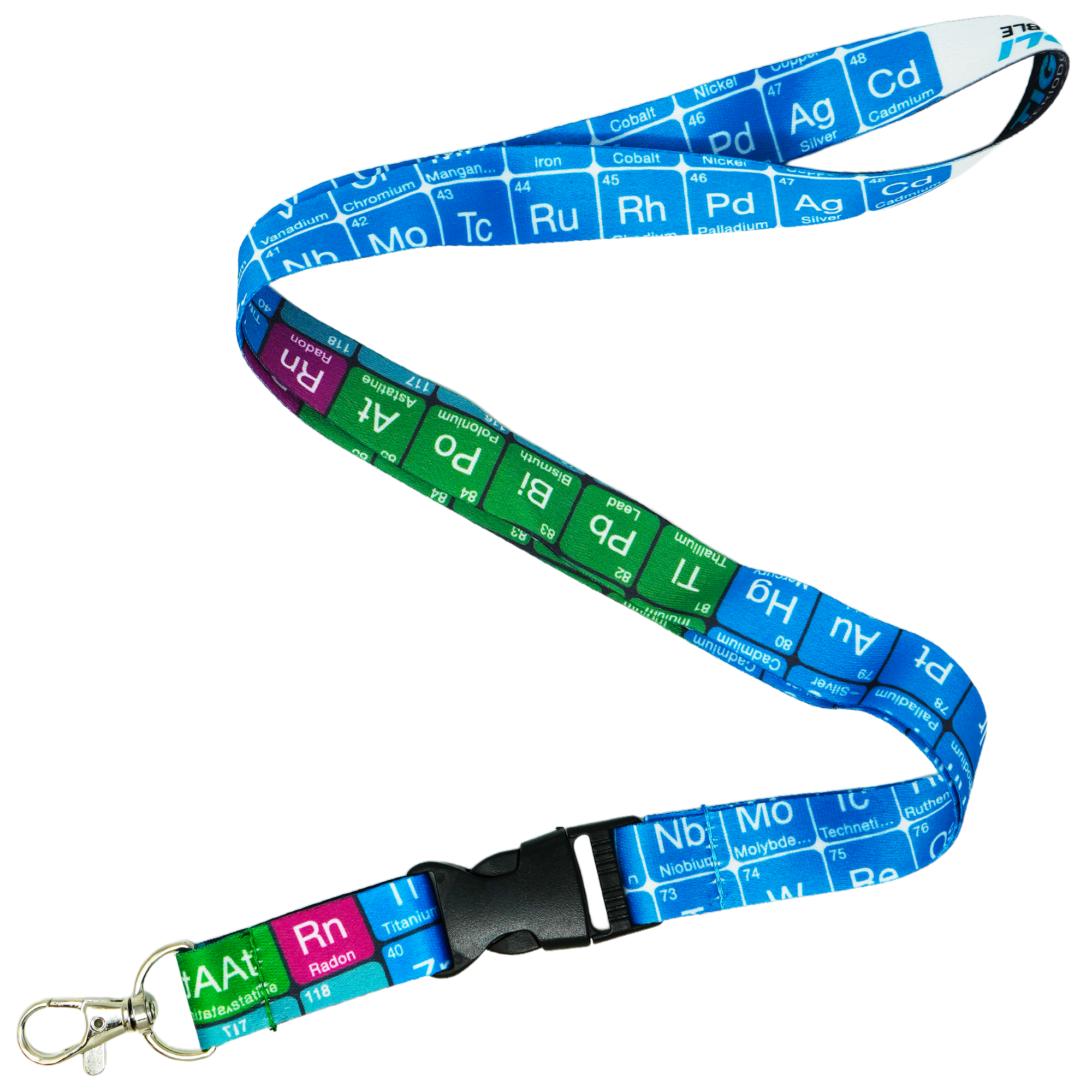 Periodic Table Chemistry Scientific Elements Student School University Lanyard Imagen principal del producto