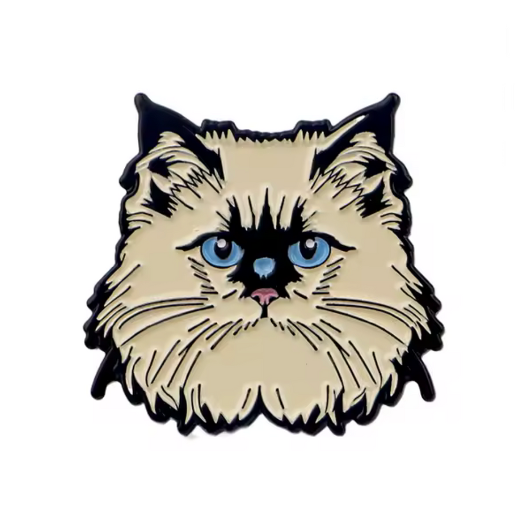 Persian Cat Pin Badge