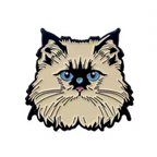 Persian Cat Pin Badge