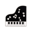 Piano And Music Notes Enamel Lapel Pin Badge