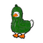 Cute Pickle Duck Enamel Lapel Pin Badge