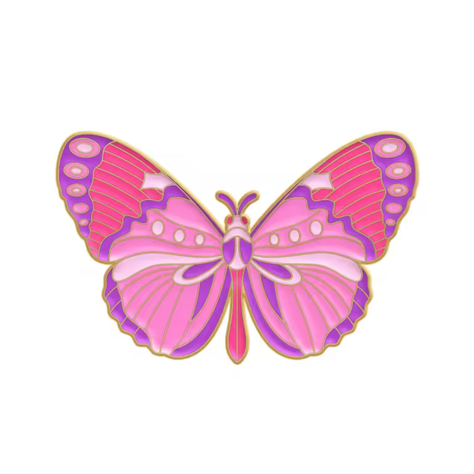 Pink Butterfly Pin Badge
