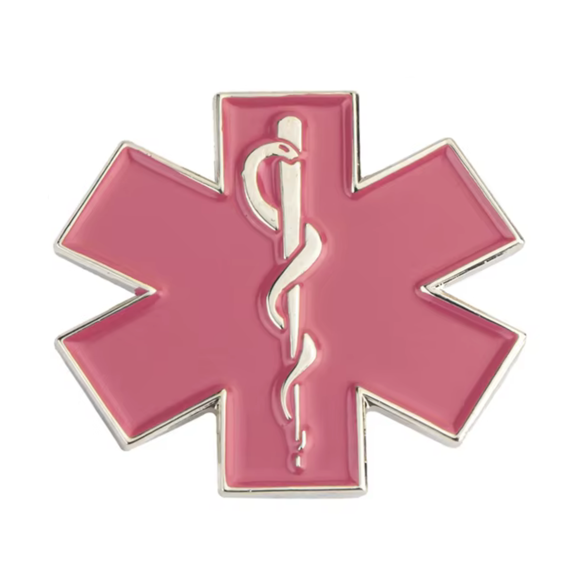 Insignia de pin de estrella de ambulancia médica rosa Imagen principal del producto