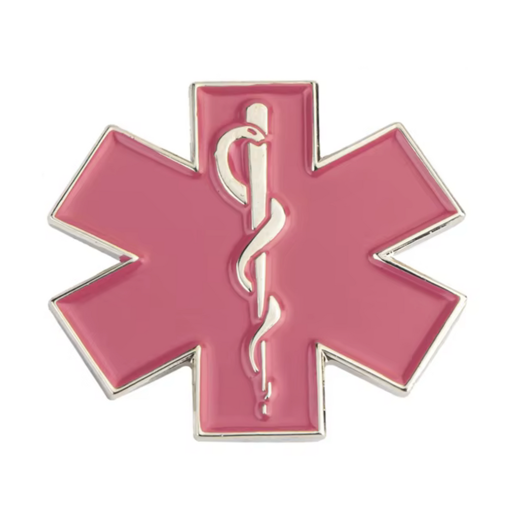 Pink Medical Ambulance Star Pin Badge