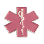 Pink Medical Ambulance Star Pin Badge