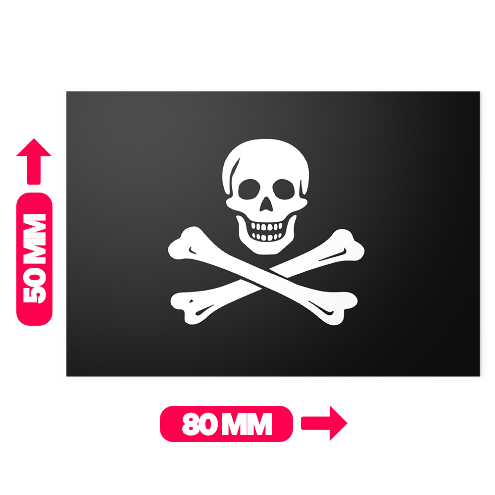 20 X Pirate Skull & Crossed Bones Flag Stickers