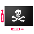 20 X Pirate Skull & Crossed Bones Flag Stickers