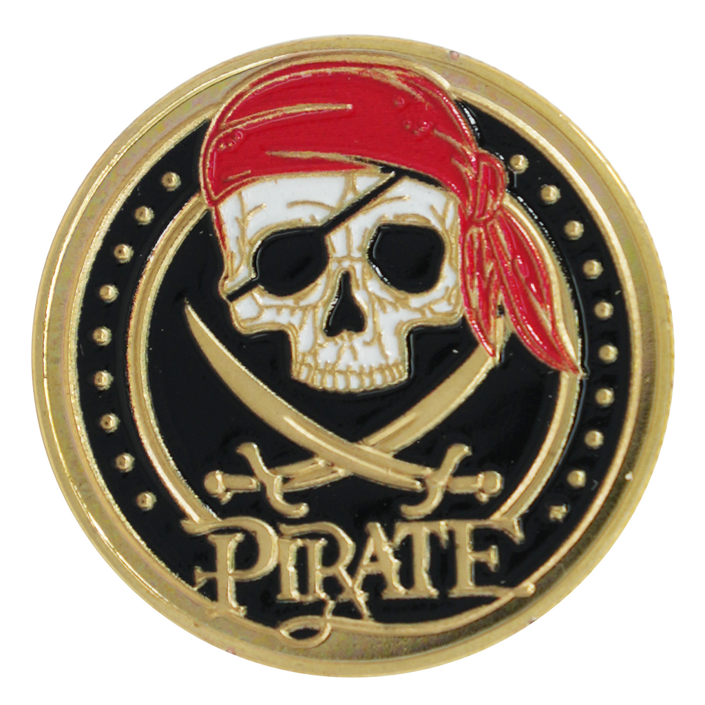 Pirate Treasure Coin – Skull & Map Design