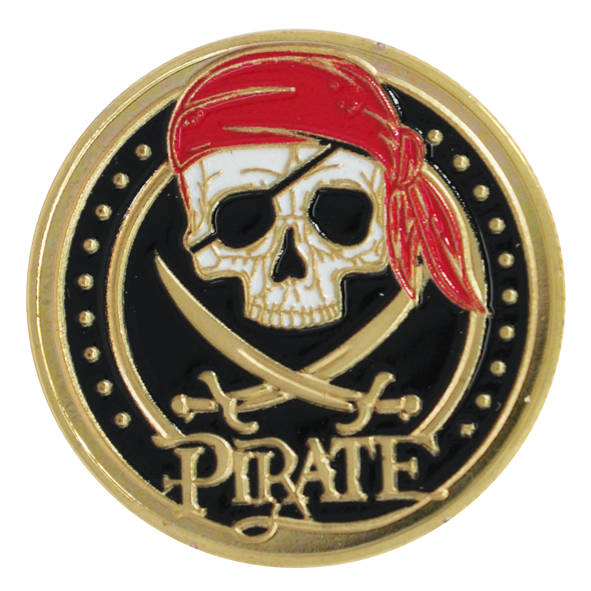 Pirate Treasure Coin – Skull & Map Design