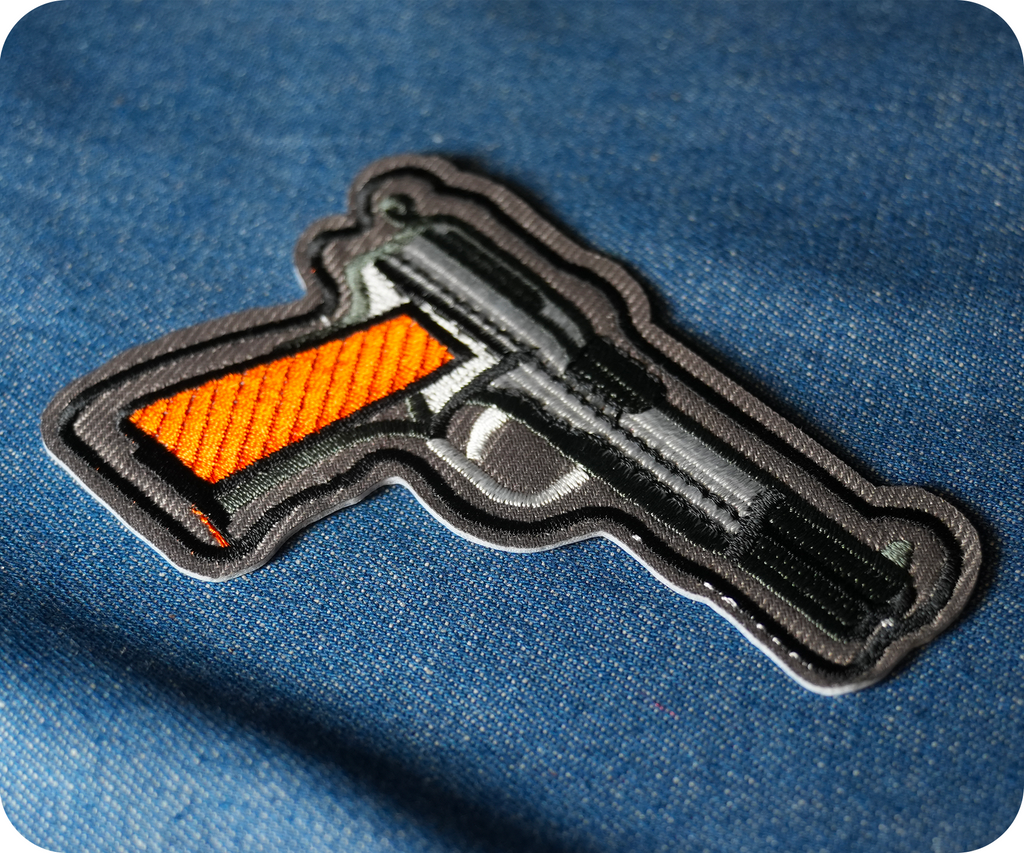 Beretta 92 Gun Pistol Iron On Patch (9 x 6cm)