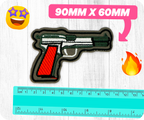 Beretta 92 Gun Pistol Iron On Patch (9 x 6cm)