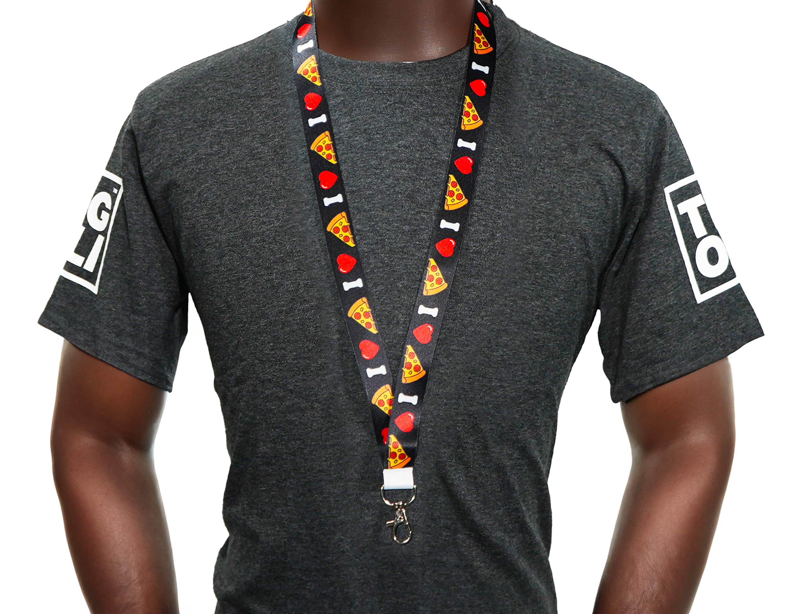 I Love Pizza Fast Food Lanyard