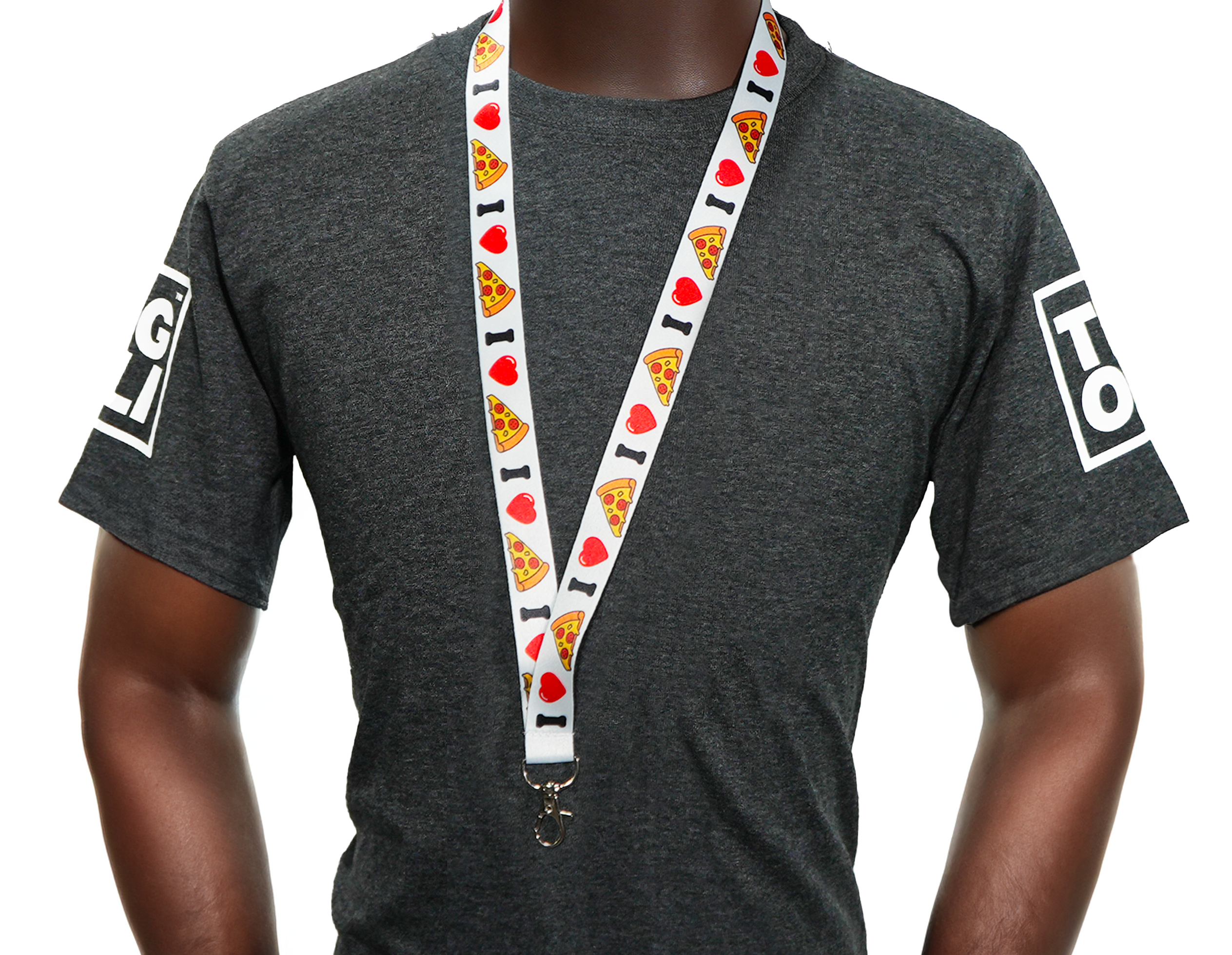 I Love Pizza Fast Food Lanyard Secondary image