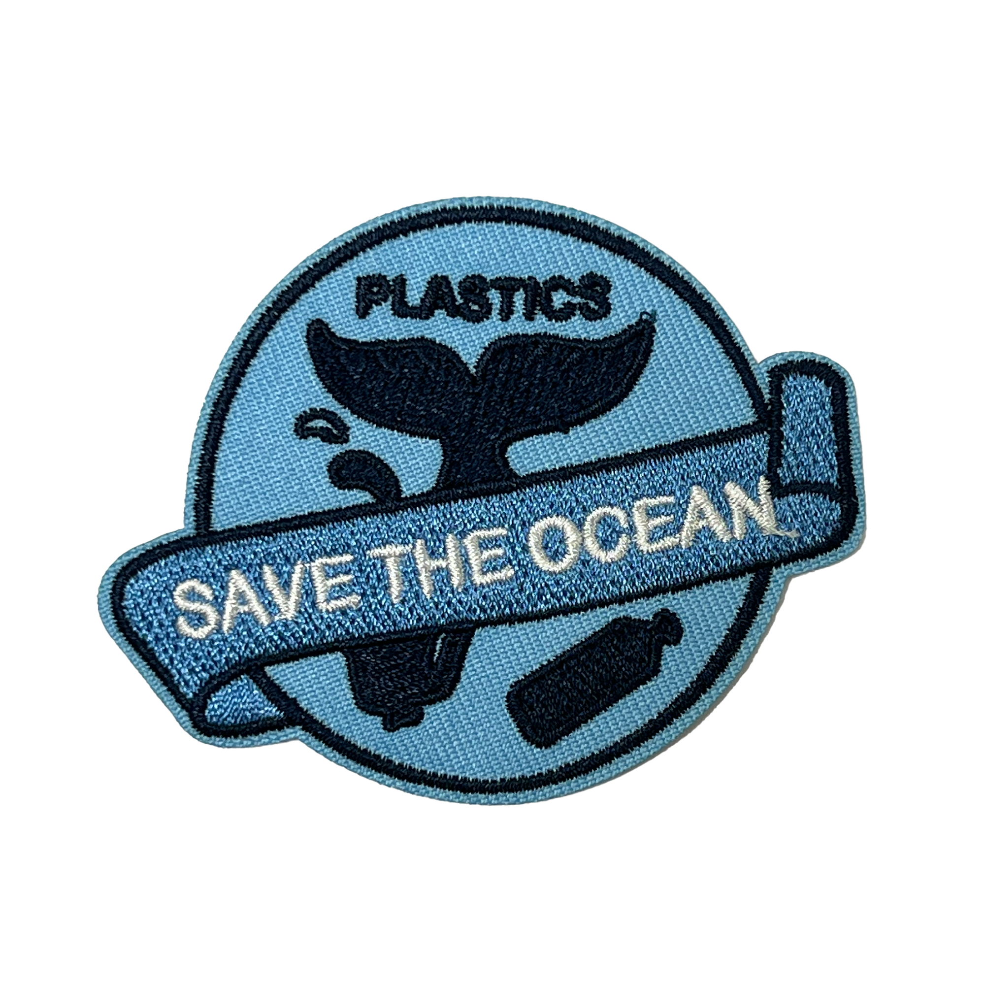 Save The Ocean Embroidery Patch (7.5 x 6cm) Main image